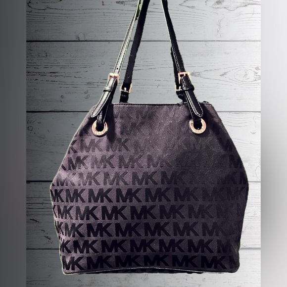 Michael Kors MK monogram print tote in black. Pre-loved 2013. Great condition. - Picture 1 of 9